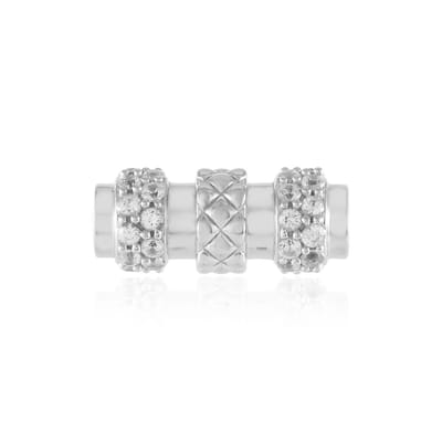 Cavill - Zilveren Hanger 925 Sterling Zilver Geplatineerd - 40 Cambodjaanse Zirkonen 0,84 ct Rond - Elegant Dames Sieraad