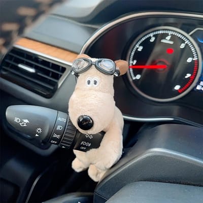 Auto Decoratie Hond Ruitenwisser Versnellingspook Decoratieve Pop Persoonlijkheid Auto Pluche Pop Decoratie Schattig Creatief Cadeau Auto Decoratie white