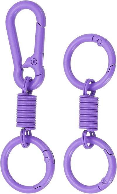 Sleutelhanger Clips met O-ringen, Quick Release Sleutelhanger Ringen Lente Dubbele Ring Sleutelhanger Houder Lente Snap Haak Organizer voor Autosleutels, Rugzak, Vrouwen, Man