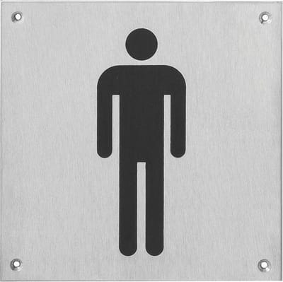 Ivana Necosteel Pictogram - Rond - RVS - Toilet - Zelfklevend