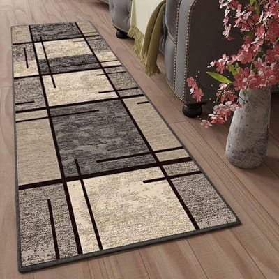 Badmat op meterlengte - Gang tapijt - Vloer decoreren - Antislip ontwerp - 120x240cm - Geometrisch
