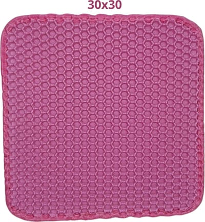 Bovista Kattenbak Mat - Katten Mat - Grit Opvanger - Schoonloopmat Kattenbak - Kattenbak Uitloopmat - Kattenbak Matje - Cat Litter Mat - Roze- 30x30cm