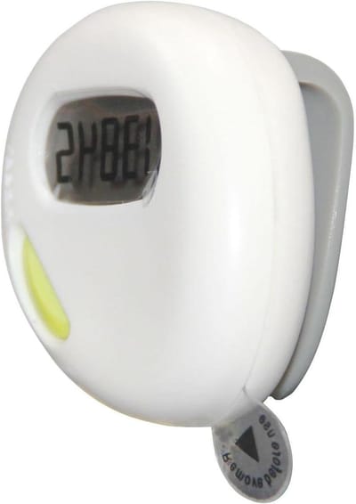 Stappenteller Clip - Activiteitentracker - Fitness Buiten - Volledig Verzegeld Uurwerk - Compact Ontwerp - Wit