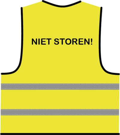 Niet storen hesje geel