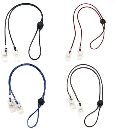 Verstelbare Servetclip met Ketting voor Ouderen en Kinderen - 4 Stuks, Ideaal voor Eten en Feestjes
