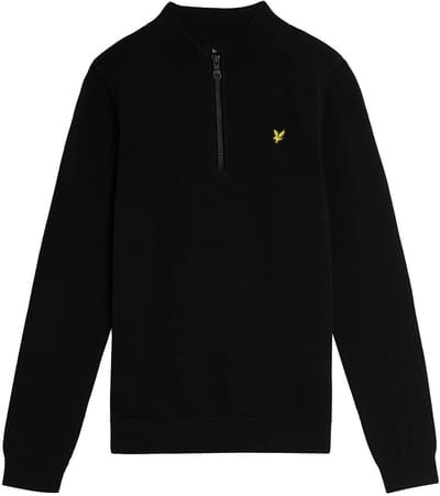 Lyle & Scott 1/4 Zip Jumper Truien & Vesten Jongens - Sweater - Hoodie - Vest- Zwart - Maat 134/140