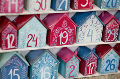 Adventskalender - Adventspainting - Diamond painting by Wietske - Ronde steentjes