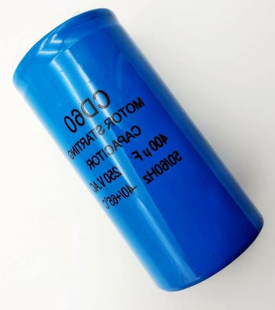 Motor Condensator - Startcondensator Wercondensator - Motor Starten - Aluminium Behuizing - 400 µF 250V - Zwart