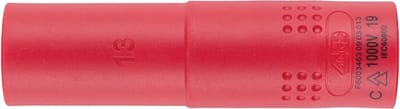 Wurth - VDE-dopsleutel, 3/8 inch zeskant, lang - VDE 3/8 inch dopsleutel, metrisch, zeskant, lang x 1 st Soort aandrijving Binnenvierkant Sleutelwijdte 13 mm