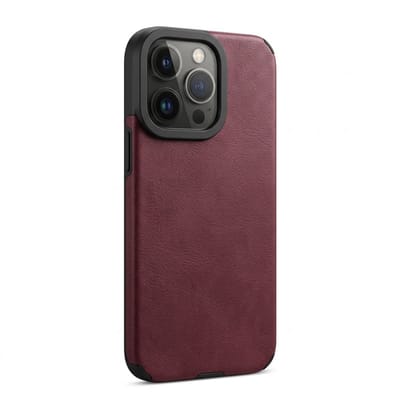 Rood mat telefoon hoesje backcover geschikt voor iPhone 15 Pro dames en heren met camera bescherming en versterkte hoeken hardcase