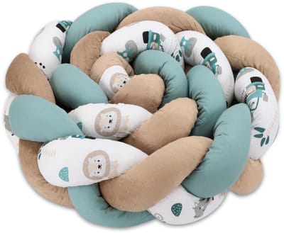 SPHProducts - Knuffelkussen - Decoratie kinderkamer - Pluizig sierkussen 200 cm - Afrika blauw - Gevlochten katoen - Geschikt voor kinderen - 10 cm di