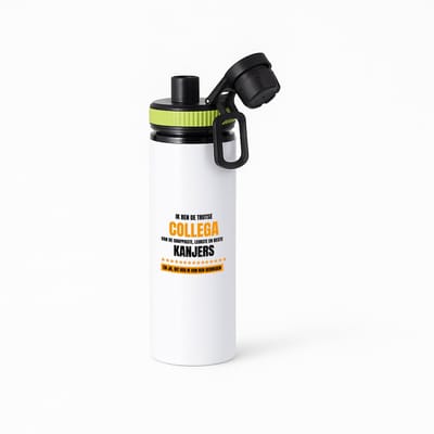 Hacebo® - Trotse collega waterfles met draaidop groen - Collega - een collega - werk - afscheidscadeau - verjaardagscadeau - kado - water fles - 850ML