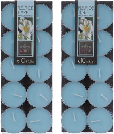 Atmosphera Geurtheelichtjes - 20x stuks - Tiare Sensueel Tropical geur - was/paraffine - 3,5 branduur