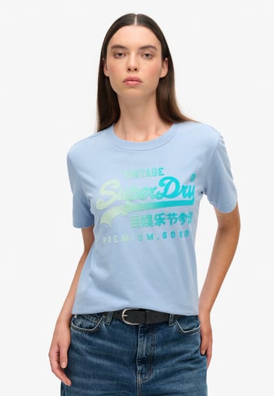 Superdry - Relaxed T-shirt met ton-sur-ton print - Dames - T-shirts