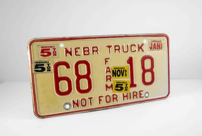 Mancave Decoratie - USA Kentekenplaat - 100% Authentiek - Nebraska - Mancave Wandbord