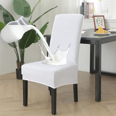 Housse de Chaise Imperméable à Doss Haut Taille XL/M Housse Robe Extensible Pour Housse de Chaise Pour Coin Salle à Manger Événement Banquet de Mariage Housse Décorative pour la Maison Medium(48-55cm)