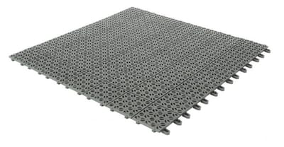 Kunststof Terrastegels - Flexibele Vloerplaten - Buiten Vloeren - Drainage Systeem - 55x55 cm - Grijs