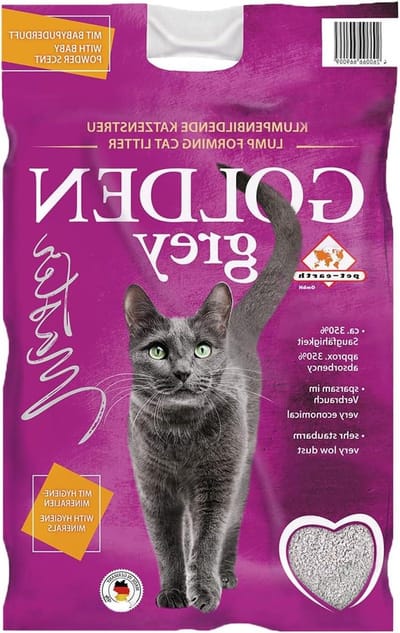 Kattenbakvulling Bentoniet - Klontvormende Kattenbakvulling - Geurcontrole Huis - 380% Absorptievermogen - 14 kg - Grijs