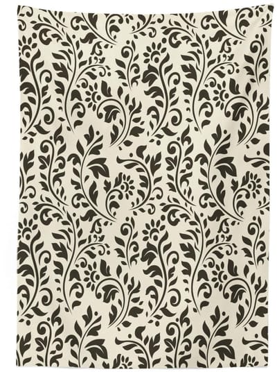 ABAKUHAUS Tafelkleed – tc_50737_140x170_de – 140x170 – Satijnmix Crème/donker taupe – Wasbaar