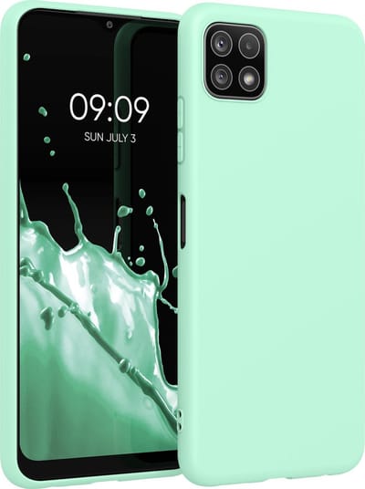 kwmobile telefoonhoesje geschikt voor Samsung Galaxy A22 5G - Hoesje voor smartphone - Back cover in mat mintgroen