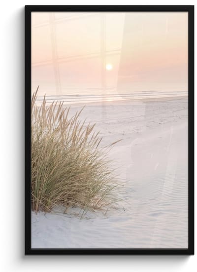 Poster in lijst - Fotolijst 60x90 cm - Posters - Horizon - Duinlandschap - Zand - Posterlijst zwart - Decoratie - Wanddecoratie woonkamer - Muurdecoratie slaapkamer