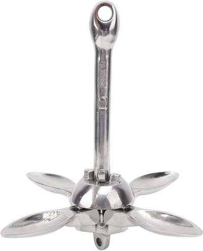 Dailygoods- Ankers Schokbestendig - Vouwbare Grapnel Anker - Roestvrij Stalen Anker - Voor Rubberboot/Canoe/Yacht - Eenvoudig te Opslaan - Bootanker
