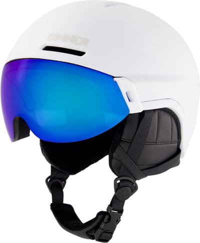 SINNER MontBLANC VISOR Unisex Skihelm - MATTE WHITE - Maat L,59-61 cm
