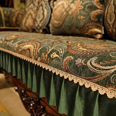 Europa Luxe Bankhoes 1/2/3/4 Zits Jacquard Bankkussen Vier Seizoenen Universeel Antislip Chenille Slipcover Huisdecoratie 83x70cm