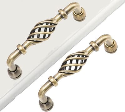 Antieke Booghandgrepen Set van 2 - 96mm Zwarte Handgrepen voor Keuken, Lades en Deuren, Ideaal voor Meubeldecoratie en Vogelkooi Accessoires