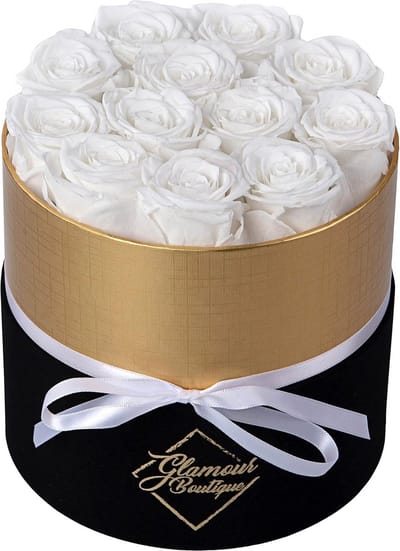 Eeuwige Rozen in Luxe Geschenkdoos - Geconserveerde Bloemen Die 1 Jaar Meegaan