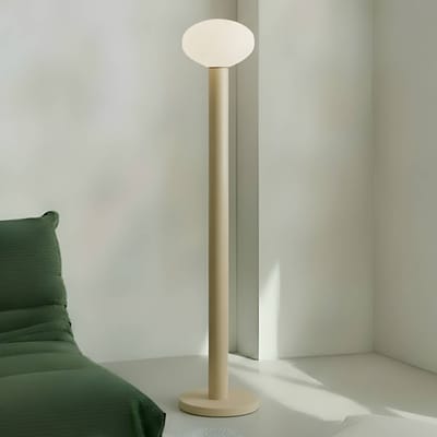 ALDEX Vloerlamp Flo, beige, hoogte 138 cm, 1-lamp, glas