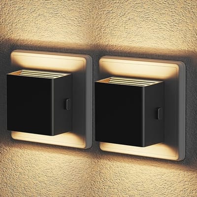 Verte Night Light - Nachtlampje - Nachtlampje van 1 W met Stekker - Instelbare Helderheid - 30 LM/60 LM/100 LM - 3000 K Warm Wit voor Kinderkamers - Gangen - Trappenhuizen - Slaapkamers - Toiletten - Keukens - 2-Delig