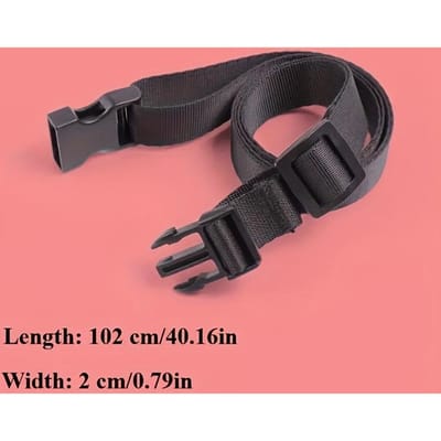 Verstelbare nylon banden met metalen gesp - Duurzame elastische touwen voor reizen, kamperen en ladingzekering, Multifunctionele veiligheidsgordels zwart