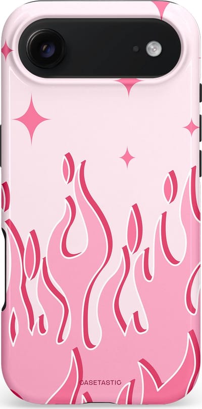 Casetastic hoesje geschikt voor Apple iPhone Air - MagSafe - Dubbellaagse bescherming - Twinkelvuur - Fashion Case - Wit Lichtroze Koraal