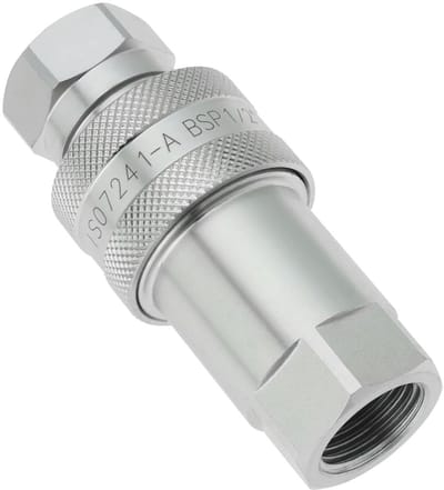 Dailygoods- Hydraulische Koppeling 1/2" BSP - Snelkoppeling - Mannelijke/Vrouwelijke Connector - Roestvrij Staal - Duurzaam - Hoogwaardige Structuur