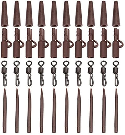 Dailygoods- Loodklemmen 40 Stuks - Karpervissen - Quick Change - Anti Wirwar - Vishaken - Slijtvaste Bescherming - Visaccessoires