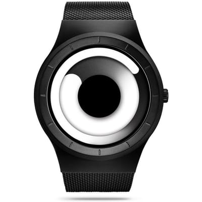 Koppels Horloge Trend Contrasterende Kleur Creatief Naaldloos Wervelwind Concept Horloge Kwarts Horloge Mannen 9659