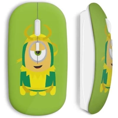 Souris sans fil - Minions - Cartoon style - USB wifi - Compatible Mac et PC - Vert