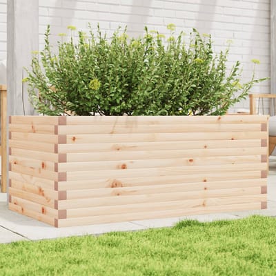 vidaXL Plantenbak 110x60x45,5 cm massief grenenhout