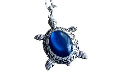2 Love it Schildpad Blue - Ketting - Lengte 46 cm