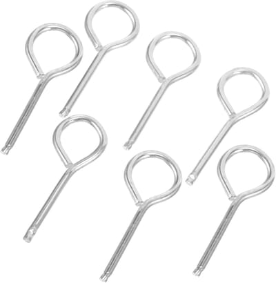 Brandblusser Vergrendelingspennen - Veiligheidssluitingen - Voorkom Ongewenste Activering - IJzeren Materiaal Duurzaam - 5.30X2.00X0.30CM - Zilver