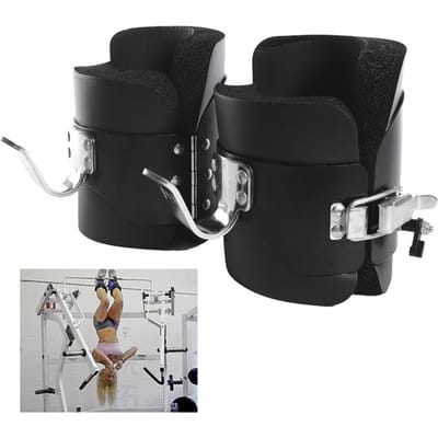 Bottes à Gravité Inversée Bottes Étireur Musculaire Dos Cou Épaules pour Tractions Gym Fitness Musculation noir