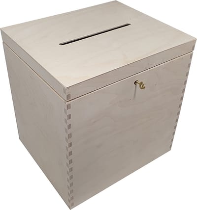 Enveloppenkist met slotje rechthoek - Hoog model - Ideaal voor het ontvangen van omslagen op huwelijksfeesten, lentefeest, communie, ...