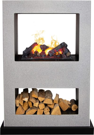 Xaralyn Waterdamphaard - Lasize EB - betonlook - met afstandsbediening - Opti-Myst elektrische sfeerhaard - doorkijkhaard - room divider