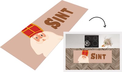 Keukenloper - Loper keuken - Sinterklaas - Chocolade - Sint - 150x50 cm - Keukenloper vinyl