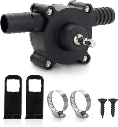 Vixson - Waterpomp voor Boormachine - 30 L/min - Voorzetpomp voor Accuboor - Zelfaanzuigende Boormachinepomp voor Water, Olie & Diesel - RVS - Inclusief Montagebeugel - PUMPION