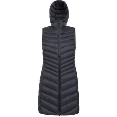 Mountain Warehouse Dames/Dames Florence gewatteerde lange jas (Zwart)