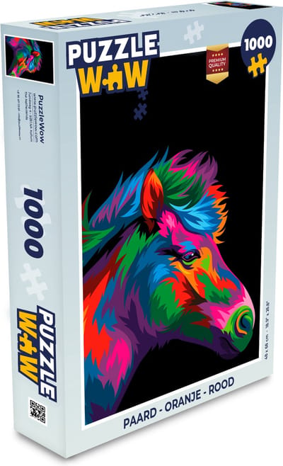 Puzzel Paard - Oranje - Rood - Meisjes - Kinderen - Meiden - Legpuzzel - Puzzel 1000 stukjes volwassenen
