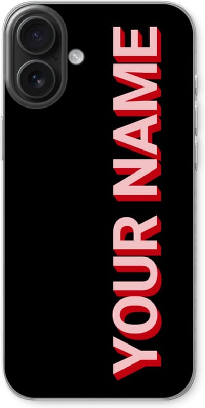 Gepersonaliseerd - Case Company® - Hoesje geschikt voor iPhone 16 Plus hoesje - Namecase - Soft Cover Telefoonhoesje - Bescherming aan alle Kanten en Schermrand