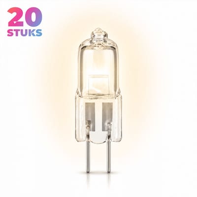 20x Mini Halogeenlamp GY6.35 - 50W - Warm Wit Licht (2700K) - 630 lm - 2 jaar - Niet Dimbaar